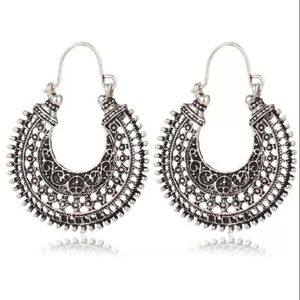 Boho Mandala Flower Vintage Drop Earrings